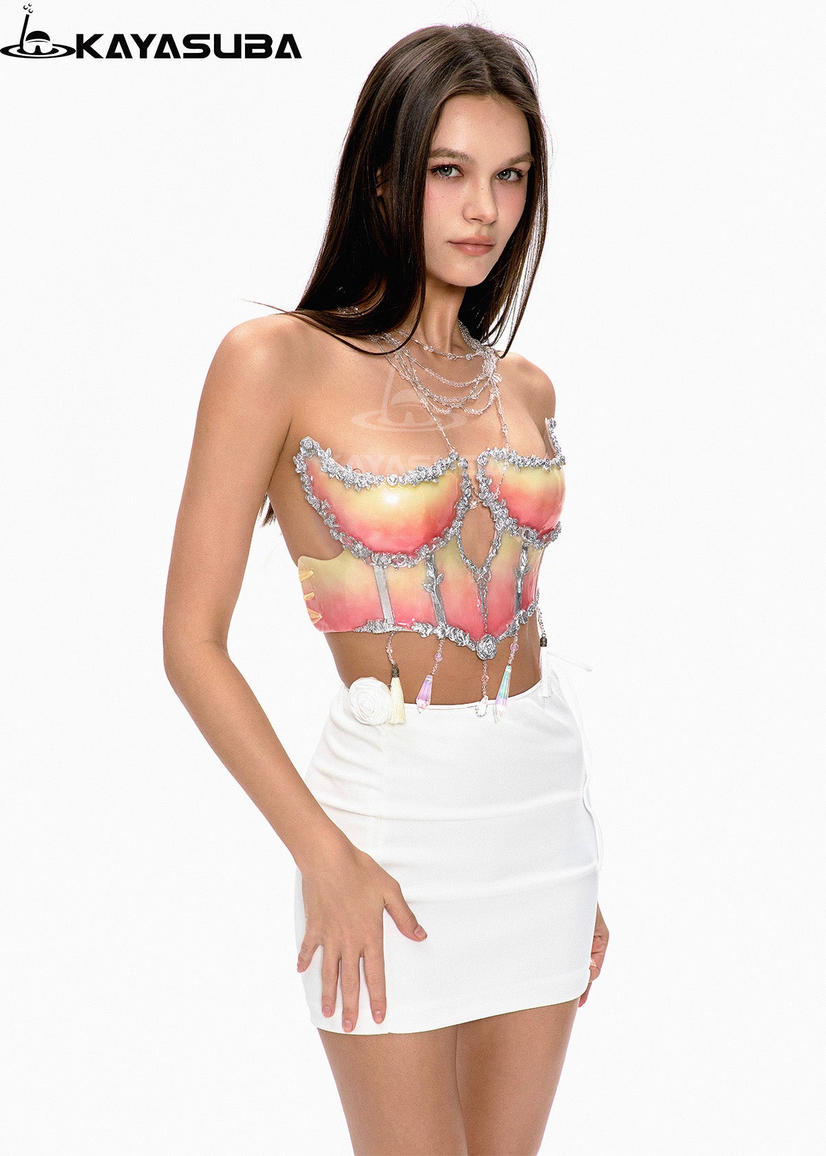 Rosy Waves Mermaid Top