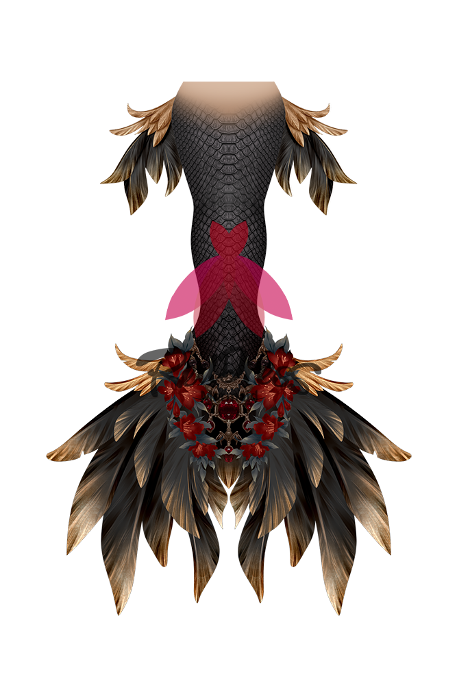 Reddress Mermaid Tail #16