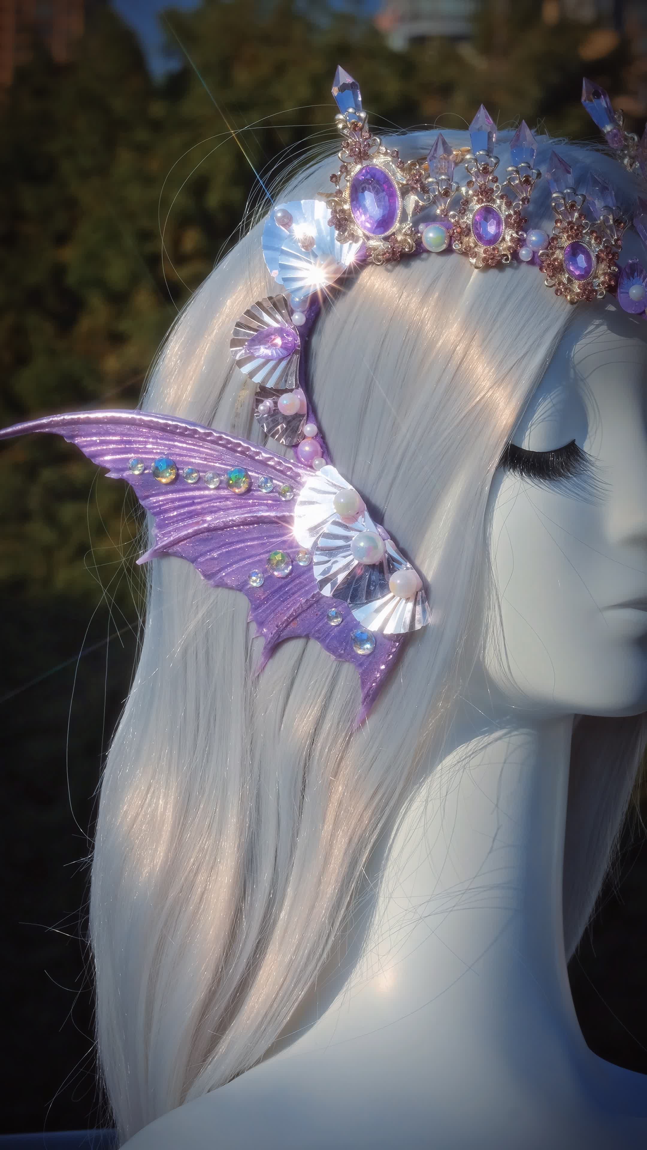 mermaid head dress Mermaid Dreams , Im completely in love with this color scheme. I originally made this design about 10 years ago. It was fun to have another go and spice it up a bit. *SOLD* #headdress