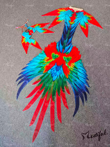 Mertiful Scarlet Macaw Mermaid Tail