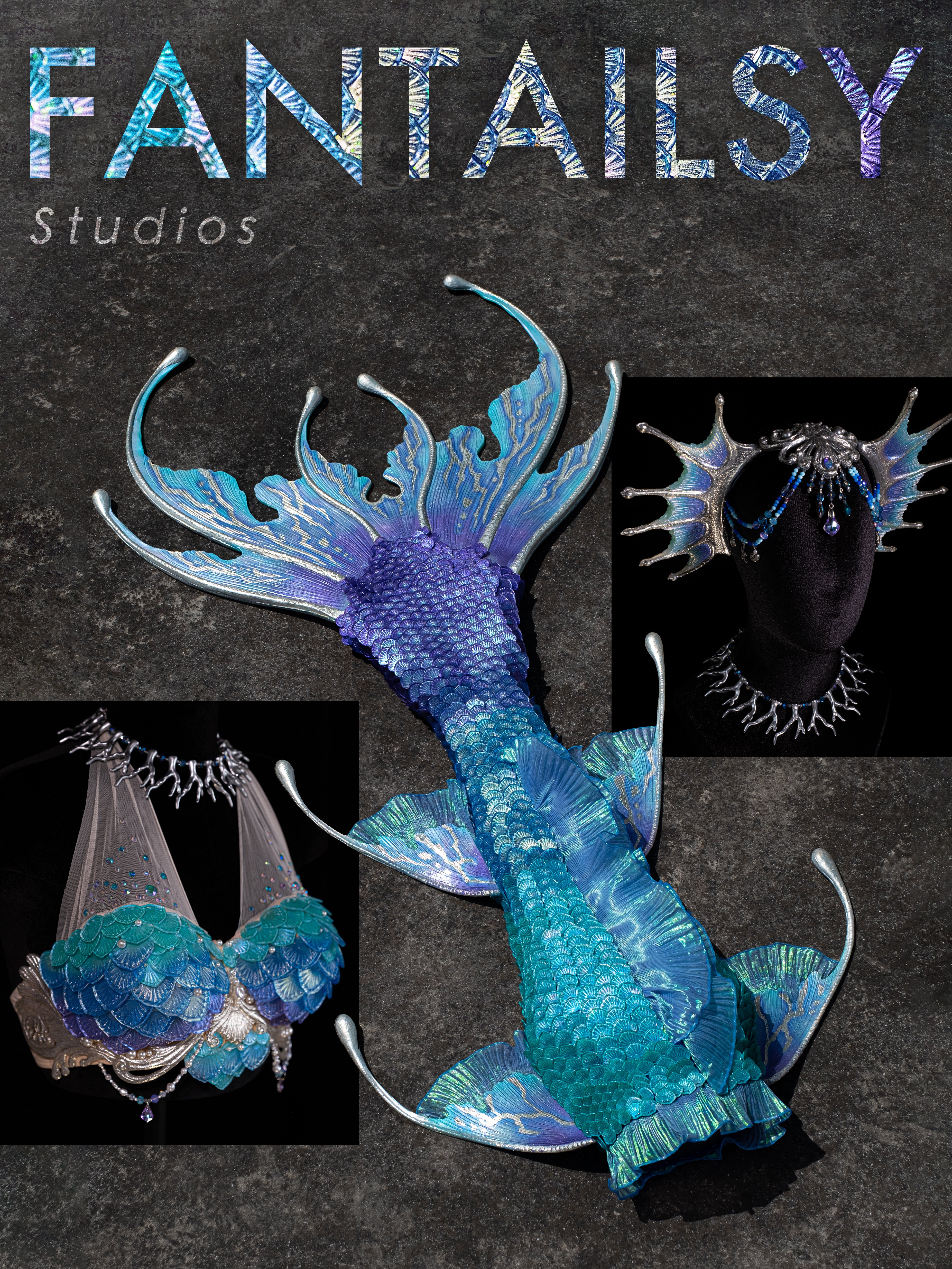 Fantailsy Versailles Hybrid Silicone Mermaid Tail with Zipper