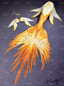 Mertiful Scarlet Macaw Mermaid Tail