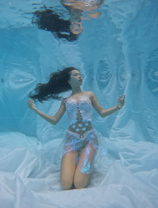QIANZHI Coral UV Mermaid Top