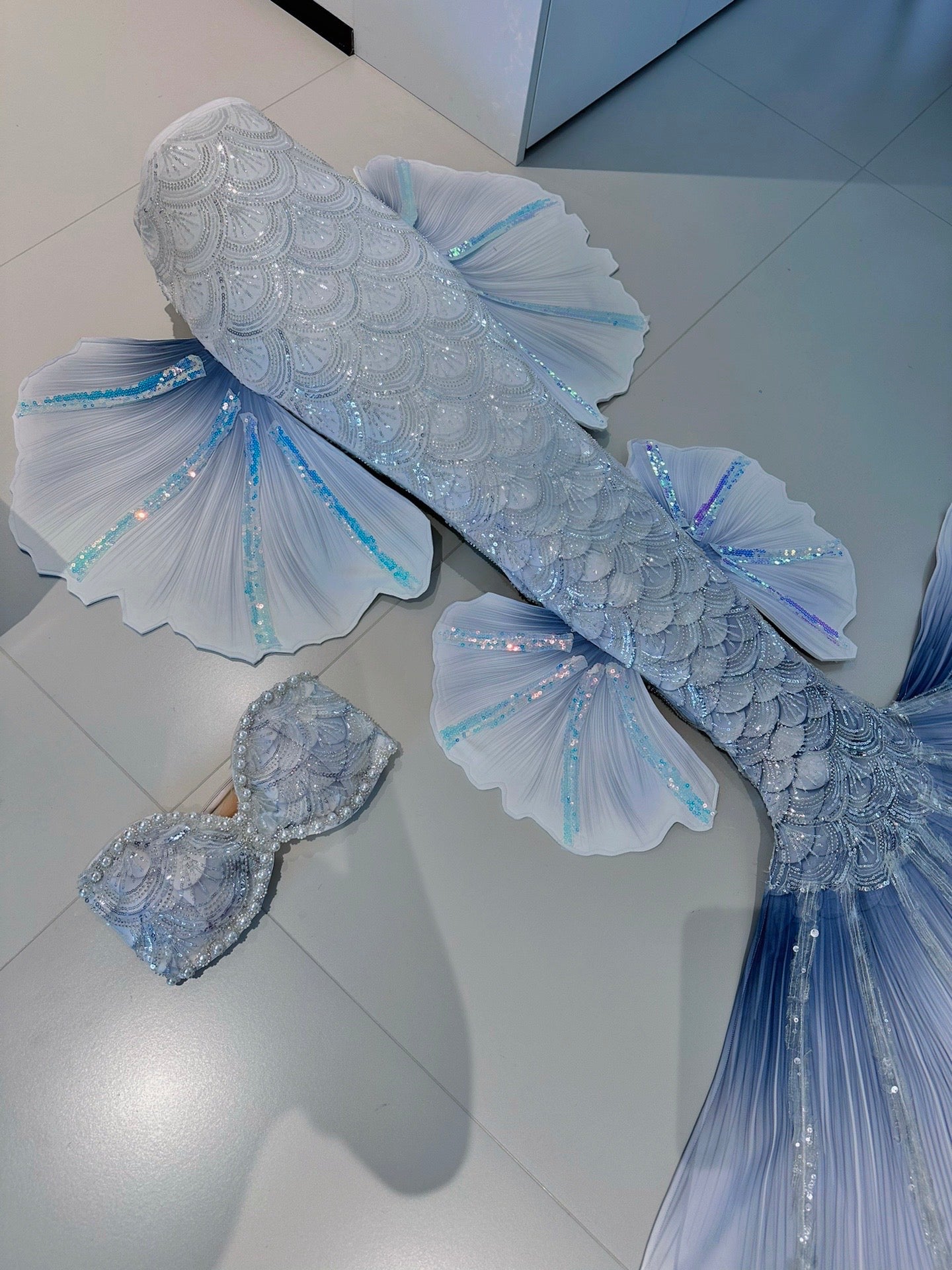 White Comet Mermaid Tail