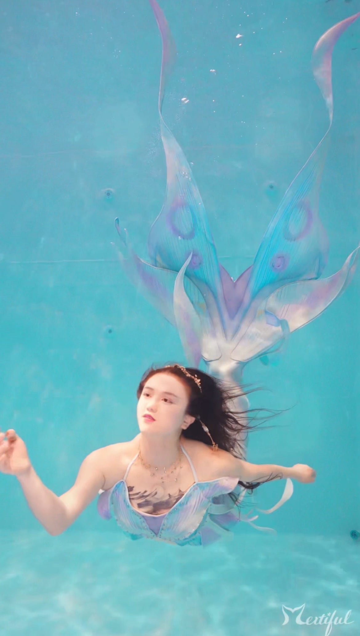 Mertiful Moth Glow Mermaid Tail