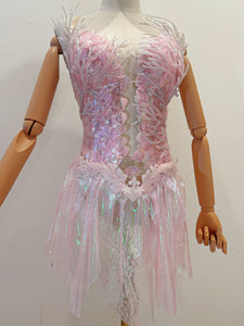 QIANZHI Coral UV Mermaid Top