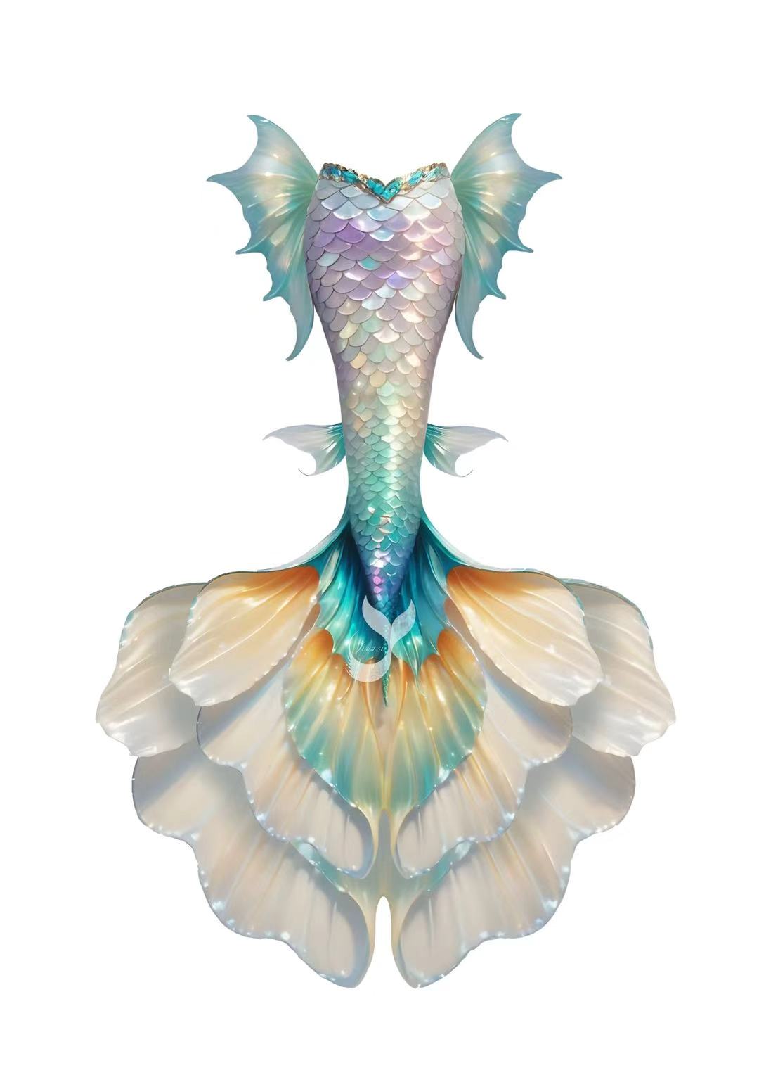 JIYASI Betta Fish Mermaid Tail