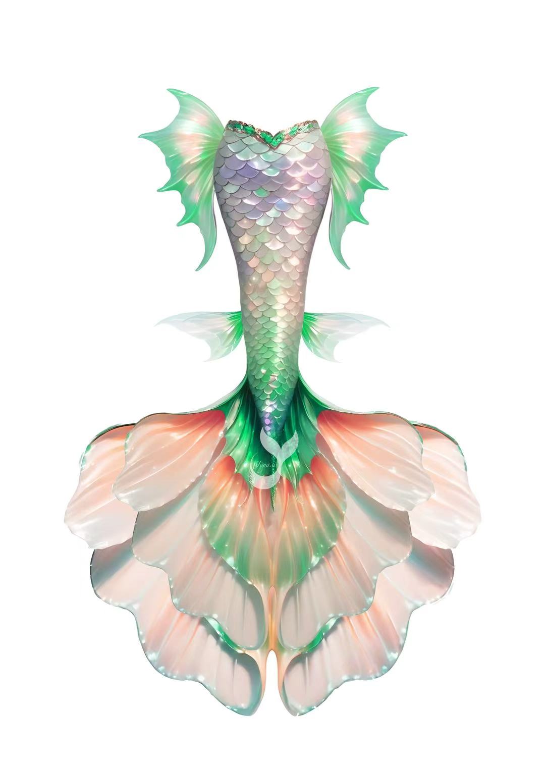 JIYASI Betta Fish Mermaid Tail