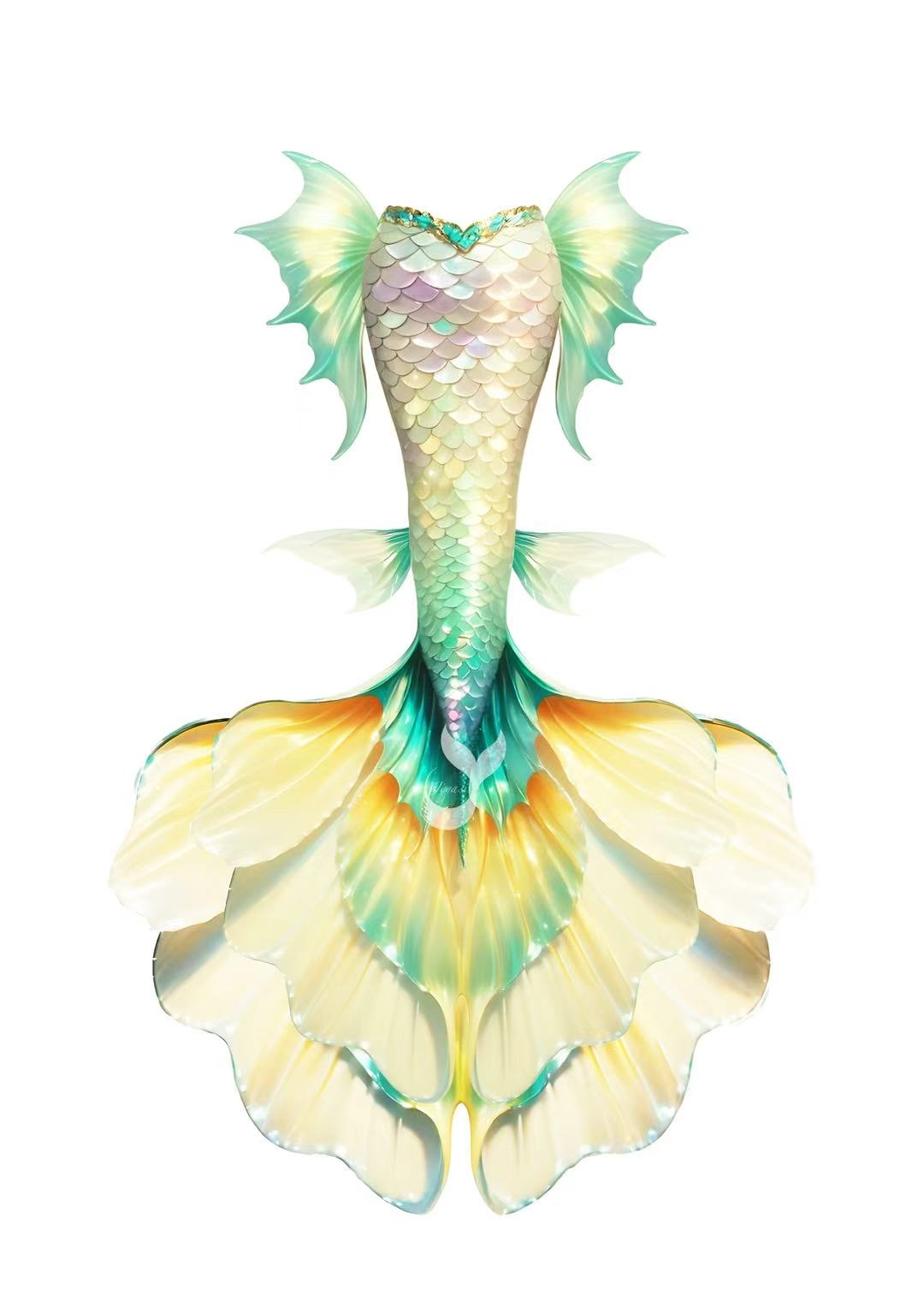 JIYASI Betta Fish Mermaid Tail