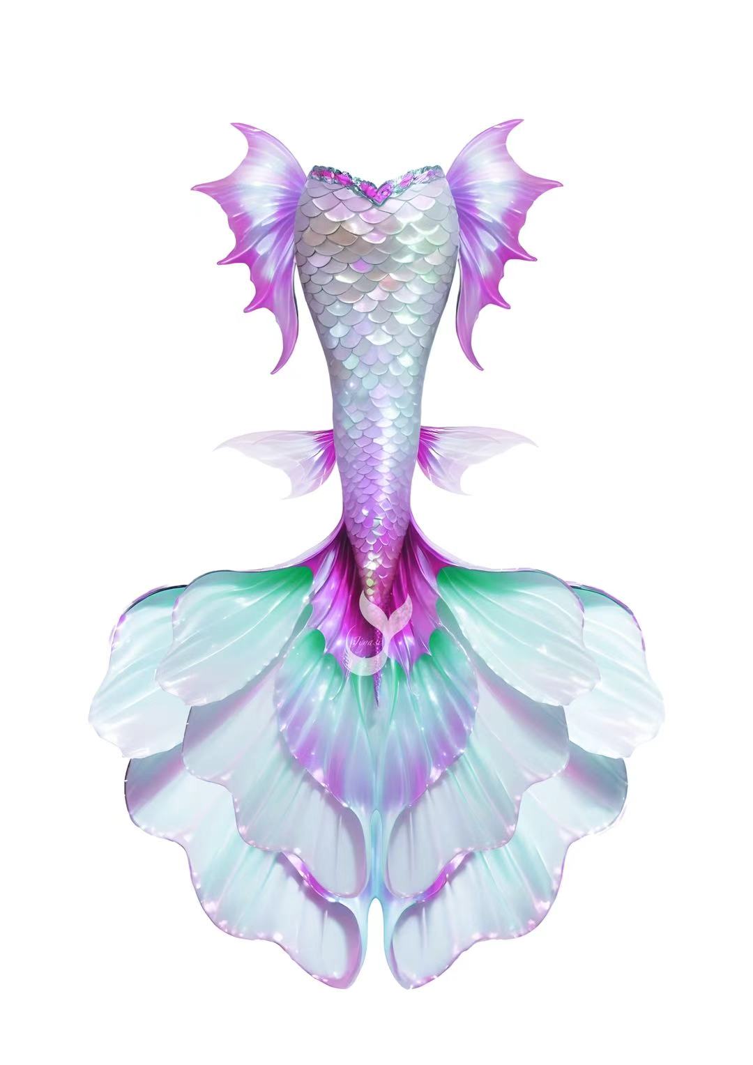 JIYASI Betta Fish Mermaid Tail