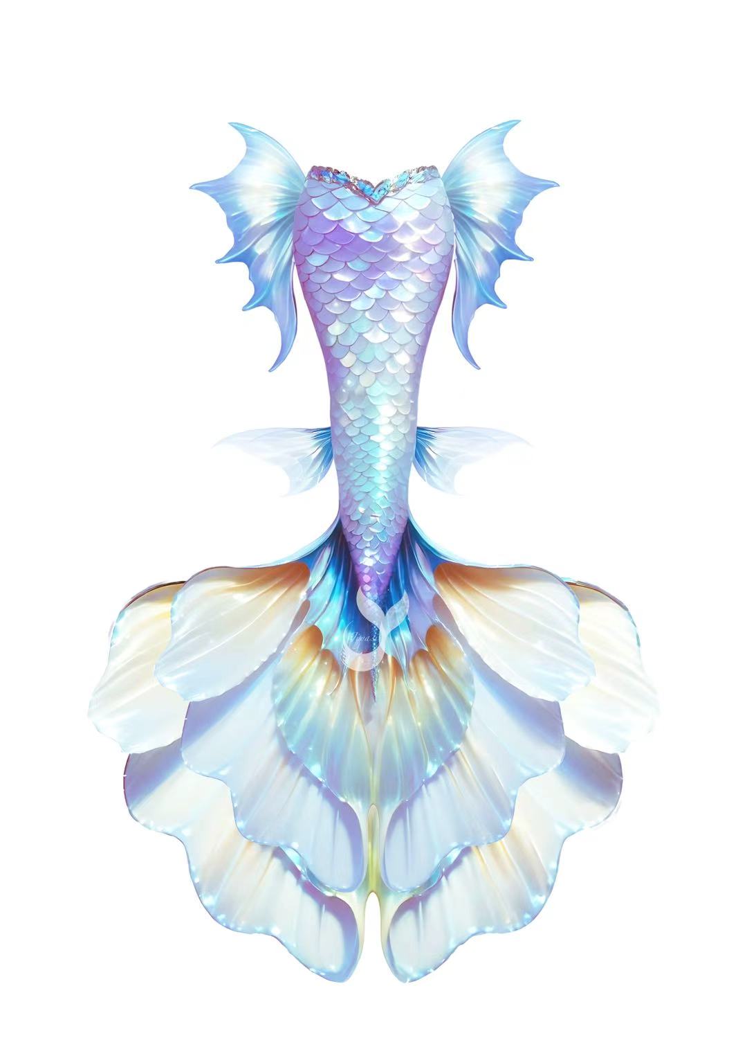 JIYASI Betta Fish Mermaid Tail