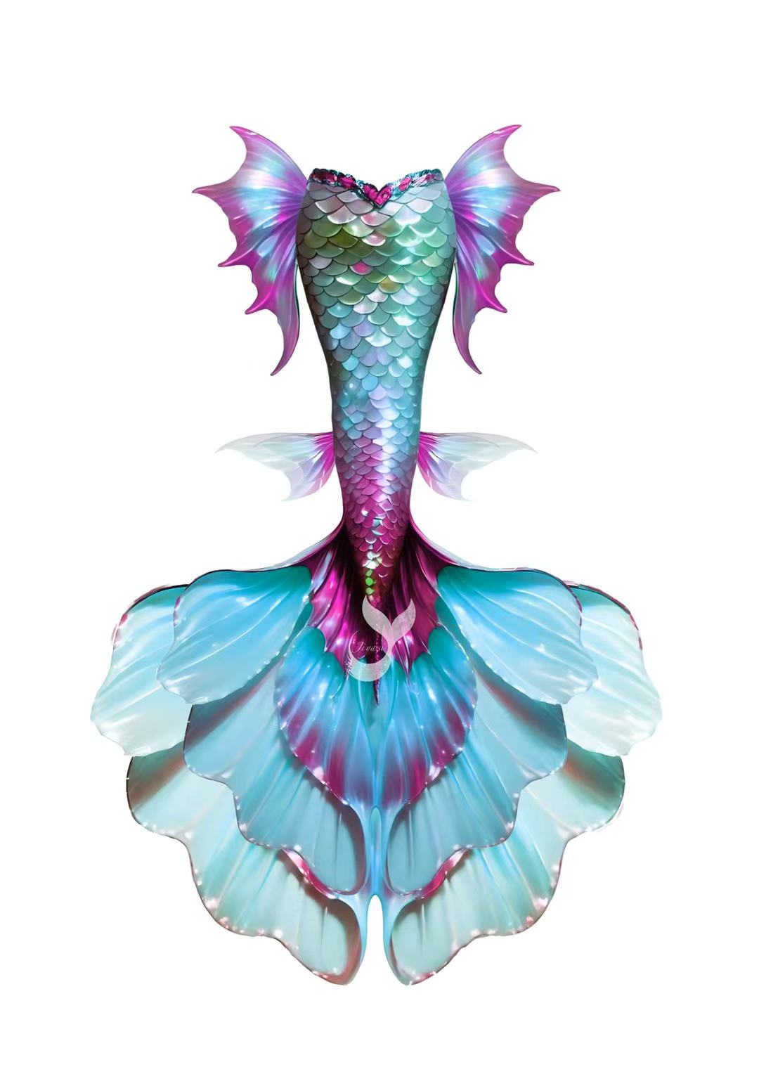 JIYASI Betta Fish Mermaid Tail