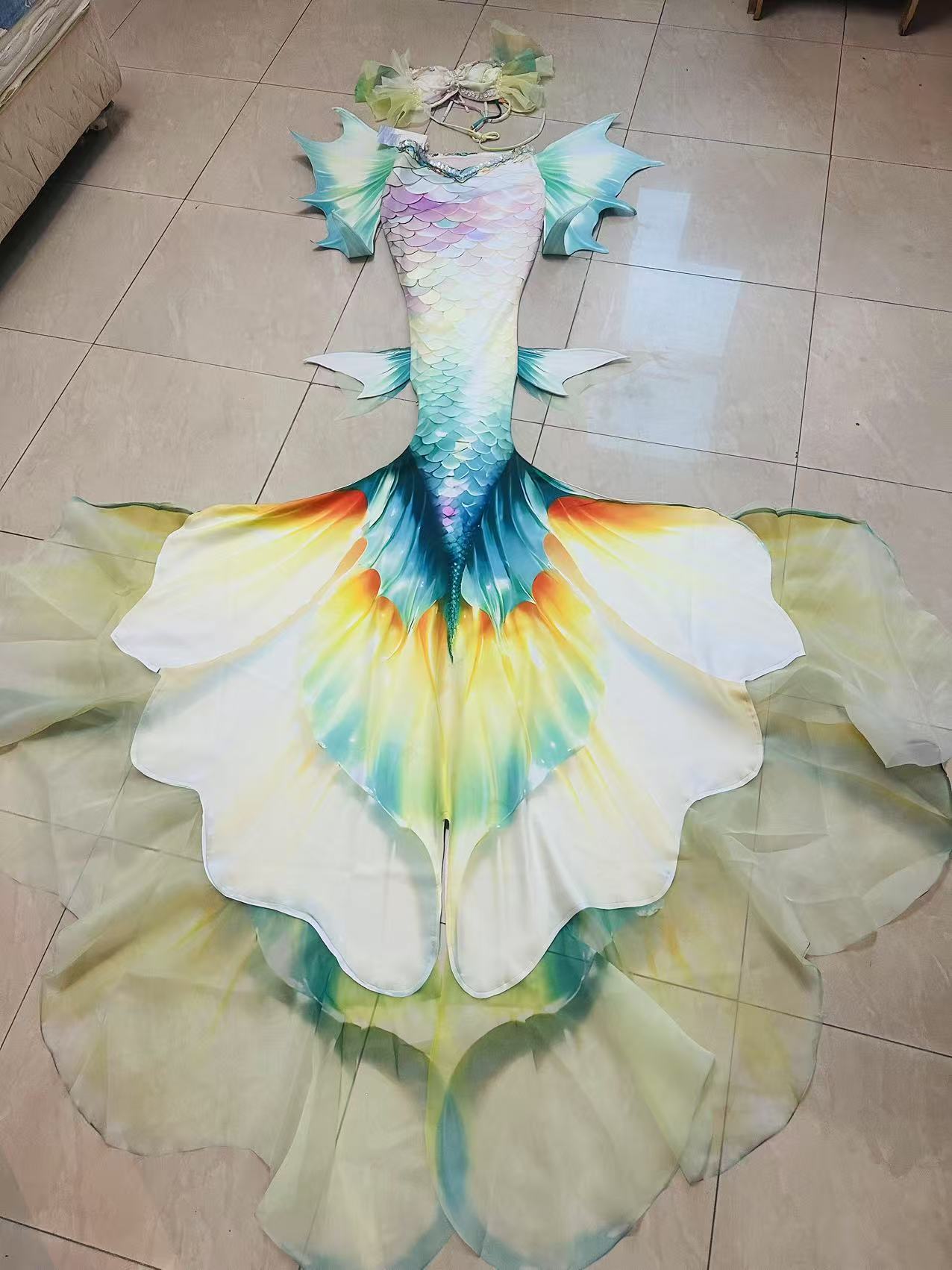 JIYASI Betta Fish Mermaid Tail