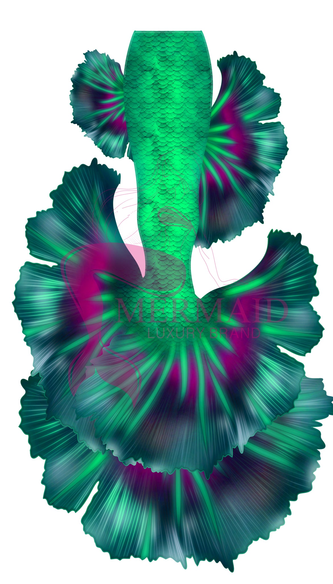 Aurora Crescent Mermaid Tail