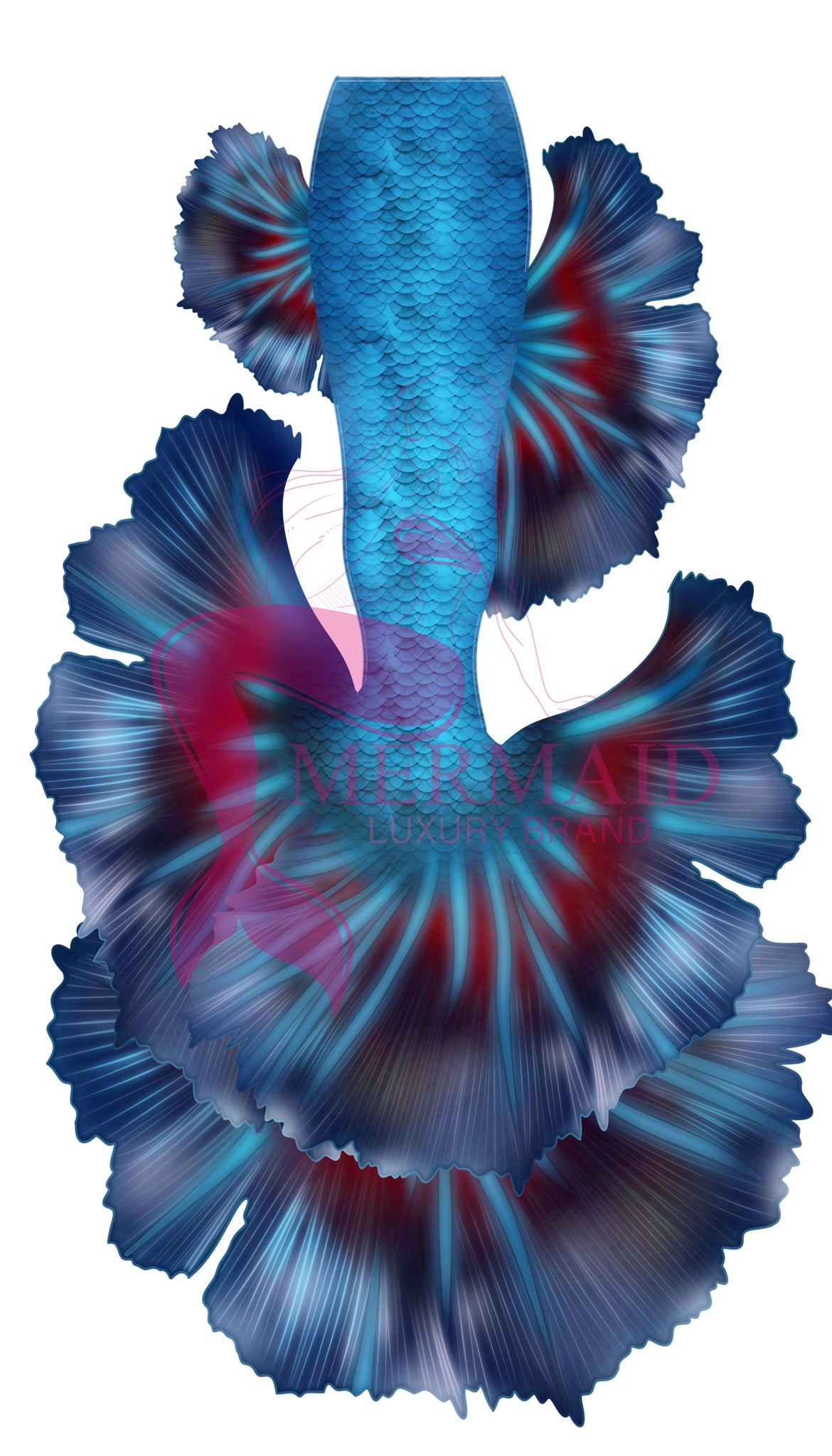 Aurora Crescent Mermaid Tail