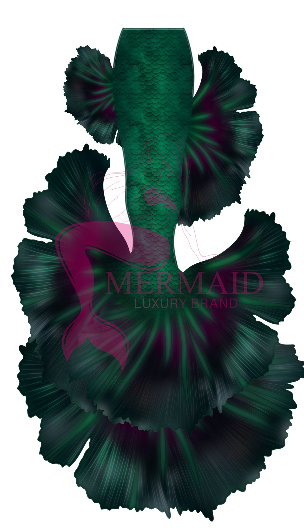Aurora Crescent Mermaid Tail