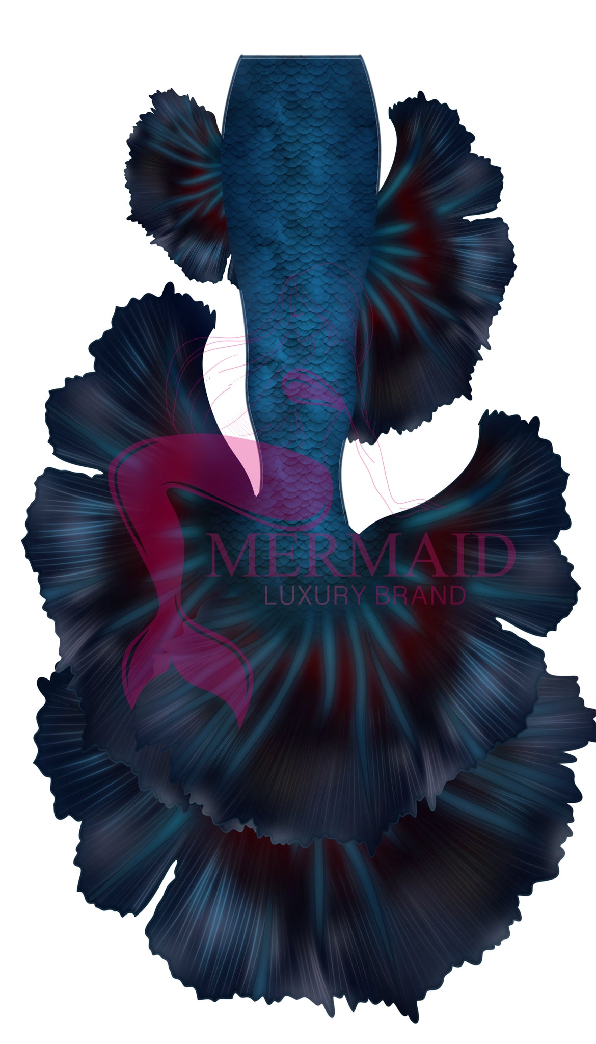 Aurora Crescent Mermaid Tail