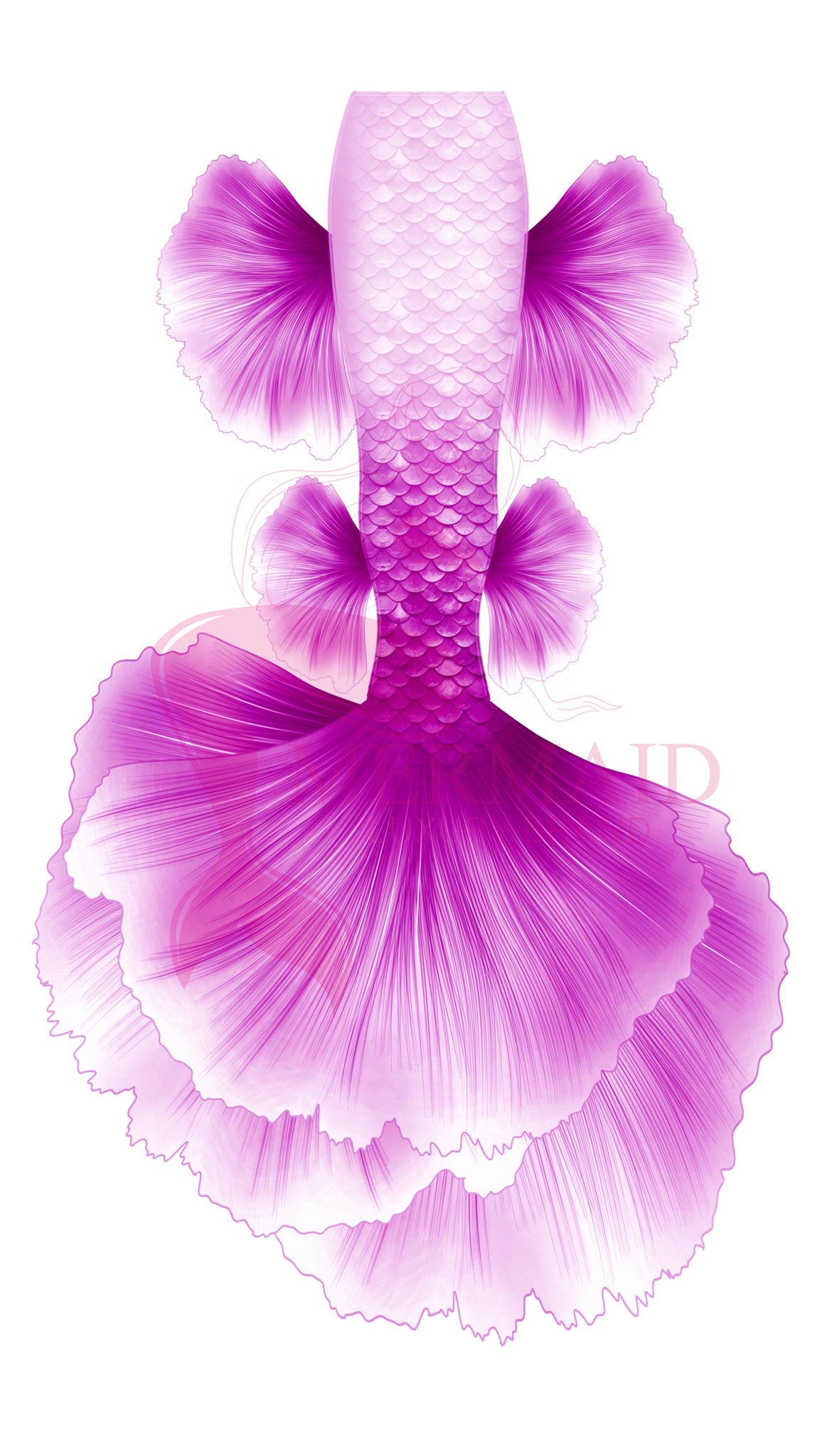 White Comet Mermaid Tail