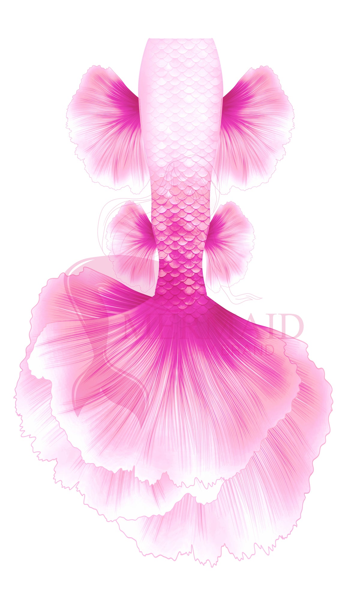 White Comet Mermaid Tail