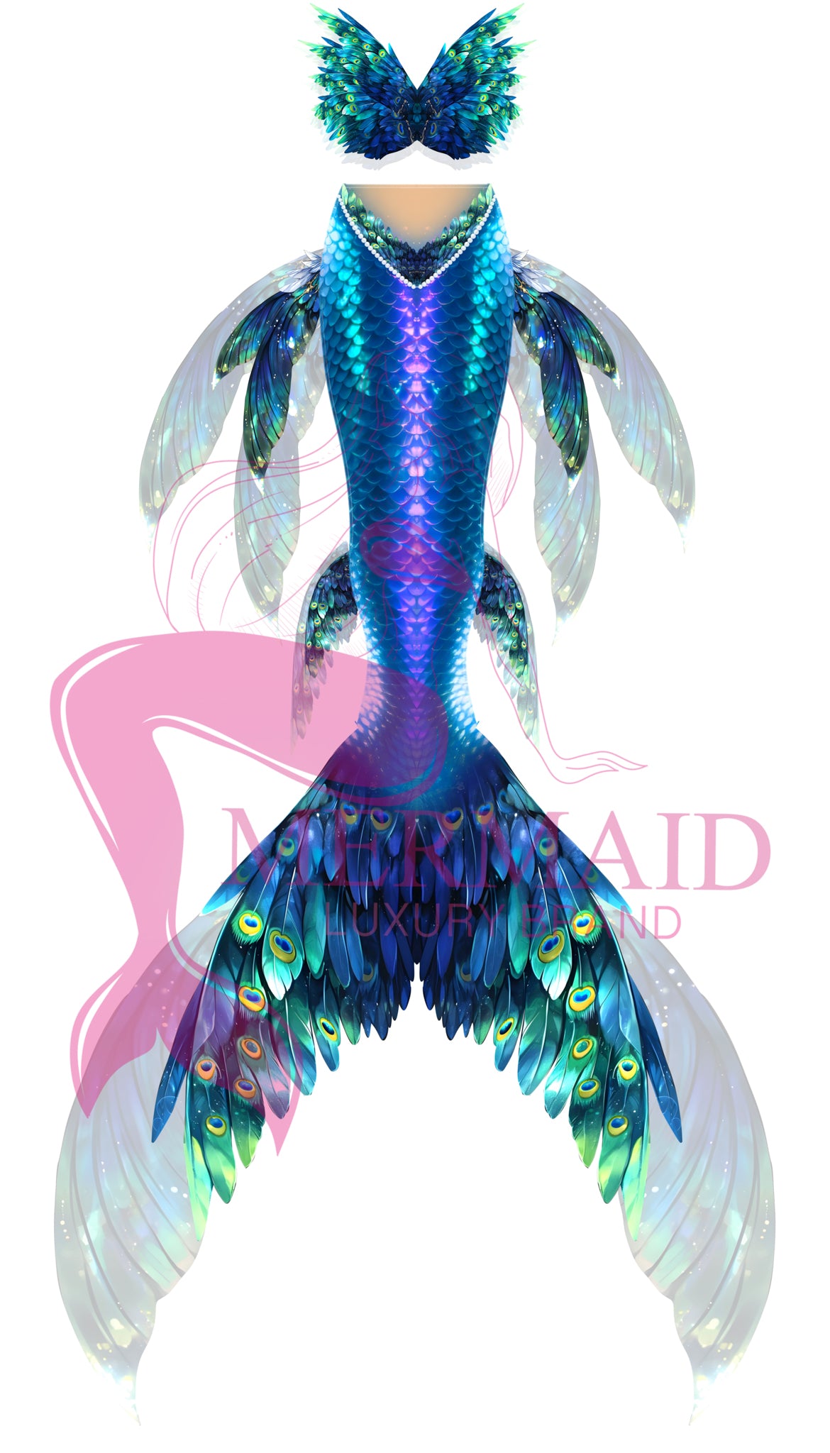 Peacock Palace Mermaid Tail