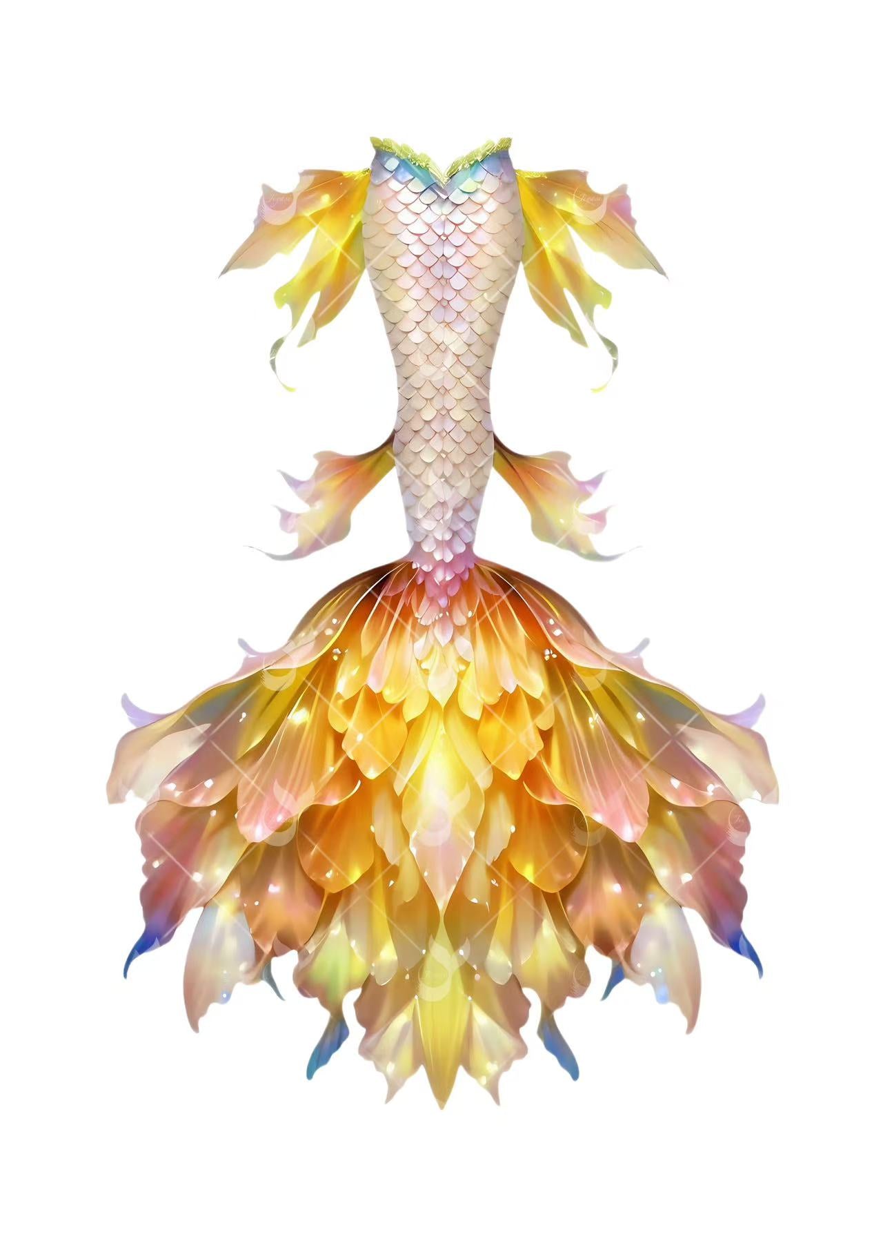 JIYASI Bloom Veil Mermaid Tail