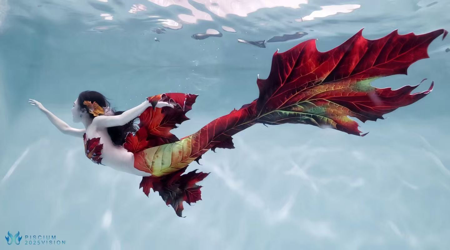 Mertiful Fallen Leaves Mermaid Tail