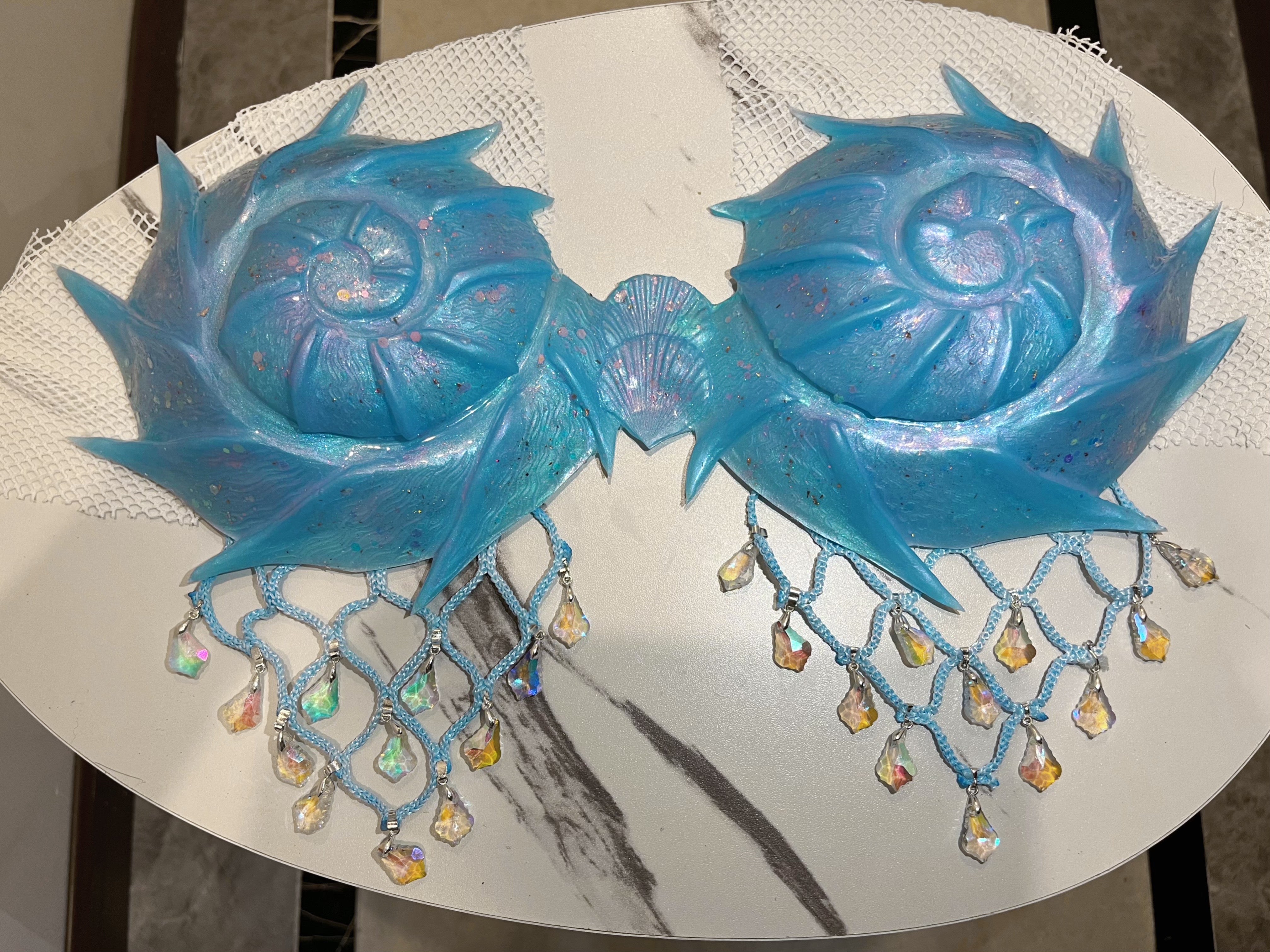 QIANZHI Conch Silicone Mermaid Top