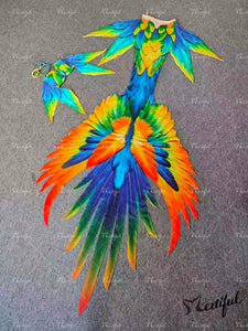 Mertiful Scarlet Macaw Mermaid Tail