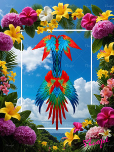 Mertiful Scarlet Macaw Mermaid Tail