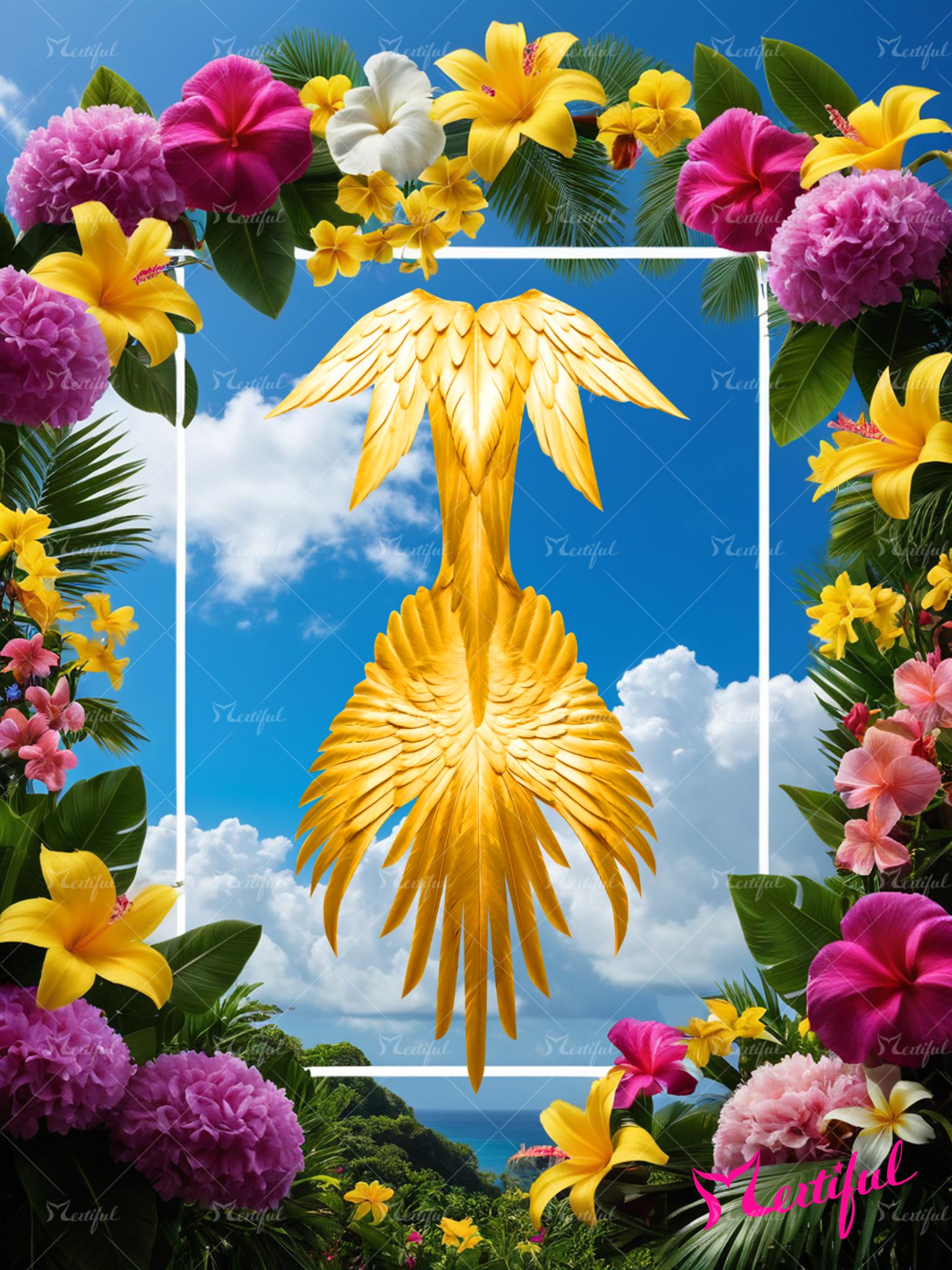 Mertiful Scarlet Macaw Mermaid Tail